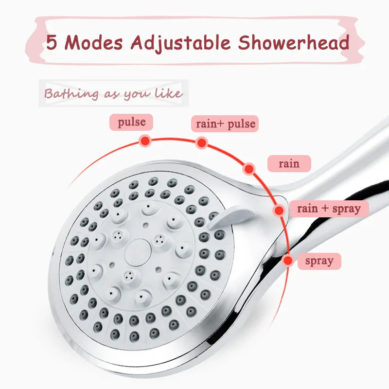 Five Mode Handheld Shower Head